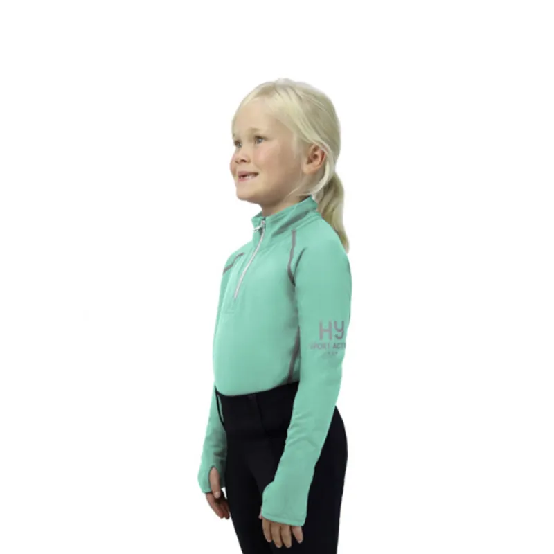 Hy Sport Active Young Rider Base Layer - Spearmint Green